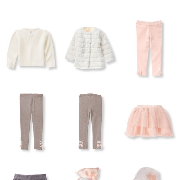 NWT Janie and Jack Ballerina Leggings with detailed satin bow gray brown size 4 - Picture 8 of 9